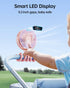 4 360 SWEETFULL Portable Stroller Fan with LED Display, Speed Rechargeable Mini Clip On Fan, Rotate Flexible Tripod