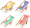 Dollhouse Miniature Furniture Accessories Foldable Wooden Beach Chair Mini Longue Deck Chair
