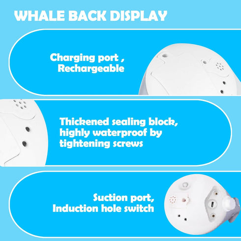 Ponilyer Whale Bath Toy, Baby Bath Toys Rechargeable Colorful Whale Sprinkler for Babys Toddlers Kids Boys or Girls