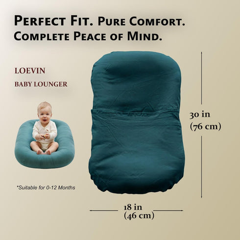 0-12 Baby Lounger for Newborn,Baby Play Mat Soft Cotton for Playtime & Sitting,Flat Babies Essentials Gifts Awake-Time
