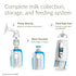 Kiinde Twist Pouch and Foodii System, 2-Piece Funnel Set for Breast Milk, Formula, Baby Food