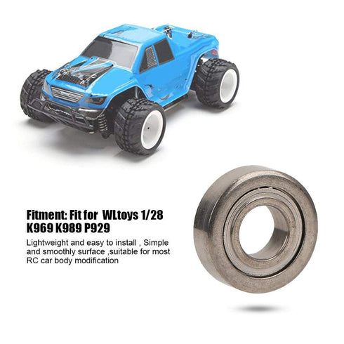 RC Car Bearing, 8Pcs Metal Wheel Tires Bearings for WLtoys 1/28 K969 K989 P929 RC Car