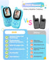 Eveedo Kids,2 Pack 3-12,Portable 4 5 6 7 8 9 Video walkie talkies for Rechargeable Kids Walkie Talkies can Send