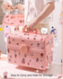 Hair Accessories Organizer for Girls Headbands, Clips, Ties,Baby Girl Supplies, Lockable Three-layer Folding Craft