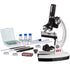AmScope Kids Biological Microscope Kit - 120X-1200X, 48pc Metal Arm & Base, FBA_M30-ABS-KT1-W