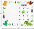 47''x40'' Baby Monthly Milestone Blanket Boy - Dinosaur Neutral Newborn Month Blanket for Boy & Girl Personalized