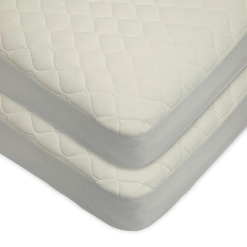 American Baby Company 2 Pack Waterproof Crib and Toddler Mattress Protector, Quilted
