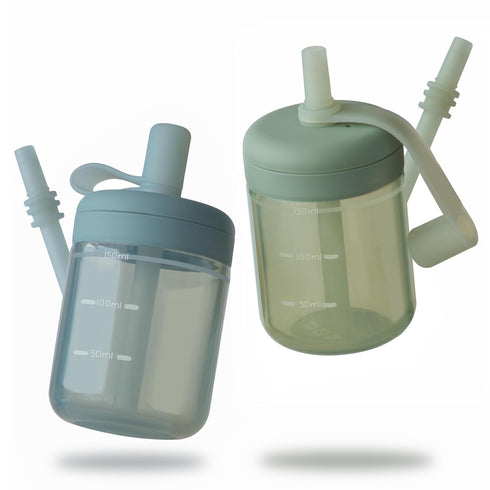 Moonkie Baby Straw cup | Silicone Toddler Sippy Cup Training Cup with