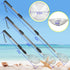 2 Sets Beach Sand Sifter, Beach Sifting Sand Telescoping Pole with Scoops, Baskets, Mesh Bag, for Picking Up Shells