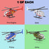 ArtCreativity Diecast Helicopter Toy, Pack of 4 - Police, Fire Engine, EMS, Military Diecast Toy Choppers for Kids