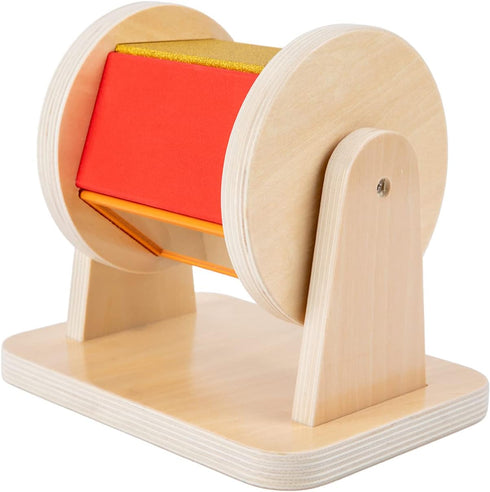 Adena Montessori Spinning Drum Baby Toys,Montessori Toys for Babies 6-12 Months Toddlers,Wooden