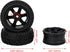 Mxfans 4 Pieces RC1:10 Rubber Tyres with Plastic Rims - Black Kit for On Road Car