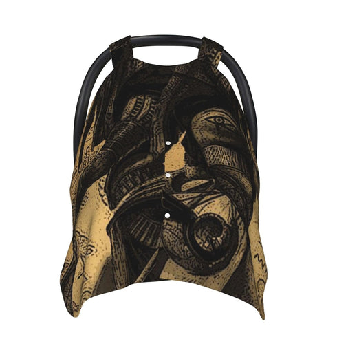 Zhbvncp Egypt Anubis Baby Car Seat Cover & Breastfeeding Nursing Cover - Breathable Stretch Fabric Multi-Use Nursing