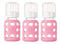 Lifefactory Glass Baby Bottles with Silicone Protection - 3-Pack, 4 oz (Pink)