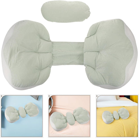 Levemolo Maternity Sleeping Pillow for Pregnant Women Green-Tone Pregnancy Support Pillow for Belly and Back Adjustable