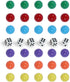 30Pcs Wahoo Board Game Replacement Marbles, 6 Colors, 6 Dices, and 1 Storage Bag for Aggravation Game (14MM)