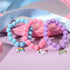 PinkSheep Unicorn Beads Pendant Bracelet for Kid Girl, 6PC Rainbow Friendship Gift