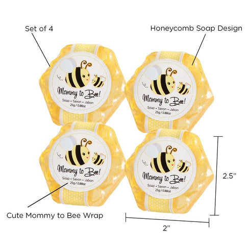 Mommy Pack 4 Count,21084NA Kate Aspen Sweet Honey & Fresh Flower Scented Honeycomb Soap, to Bee Baby Shower Favors