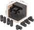 Wooden Brain Teaser Puzzle, Skills Builder Educational Toy for Kids and Adults (Black T and H Shape)