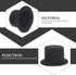jojofuny 2pcs Miniature Top Hats for Dolls – Dollhouse Ornament Decoration – Top Hats for Craft Wine Bottle Toppers
