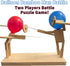 gzrnje Battle,2024 2 Balloon Bamboo Man New Pop Wooden Fencing Puppets,Fun Wooden Bots Battle Game for Players