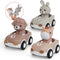 Nueplay Toy Cars for Toddlers 1-3, 3-Pack Animal Racing Vehicles & Finger