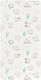 miaozhen Cotton Baby Crib Sheets Comfy Breathable Pink and Green Daisy Flower and