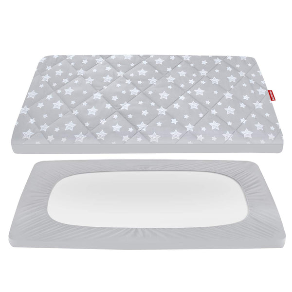 Pack and Play Sheets Fitted, Toddlers Mattress Protector 39"27"5", Breathable Thick Playard