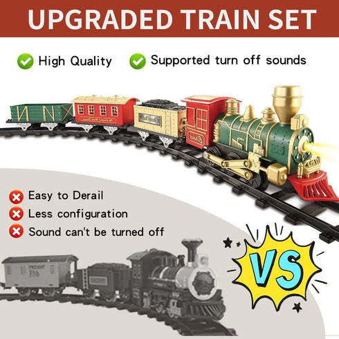Set 4-8, Electric Train for Kids Ages Complete Toy Train with Lights & Sounds, Train Toys with Cars & Tracks