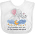 inktastic My Grandma Loves Me To the Moon and Back, Elephant Family Baby Bib