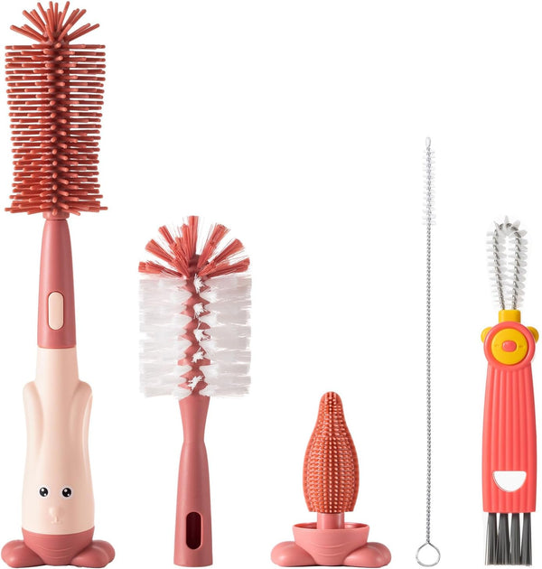 Ariseno 5-in-1 Baby Bottle Brush Set, Bottle Brush for Baby, Baby Bottle