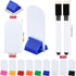 Meetory 112 Pcs Blank Game Board Markers and Game Card Stands with Black Marker Pens for DIY Board Game Party Favor