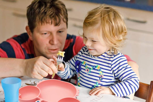 Silicone Suction Plate for Toddlers - Self Feeding Divided Dish and Bowl for Baby, Fits Most Highchair Trays, BPA Free