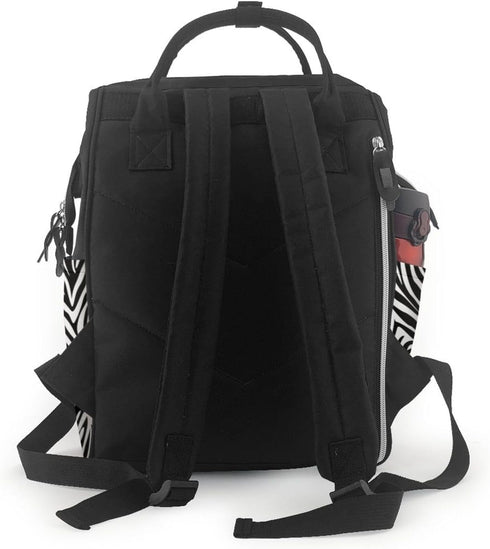 DWVTSLH Backpack Mummy Backpack Zebra Print Diaper Bag Multifunction Nappy Bags Waterproof Large Capacity Travel