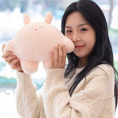 REFAHB 9" Soft Plush Rabbit Toy, Cylindrical Body Pillow for Kids, Cute Stuffed Animal