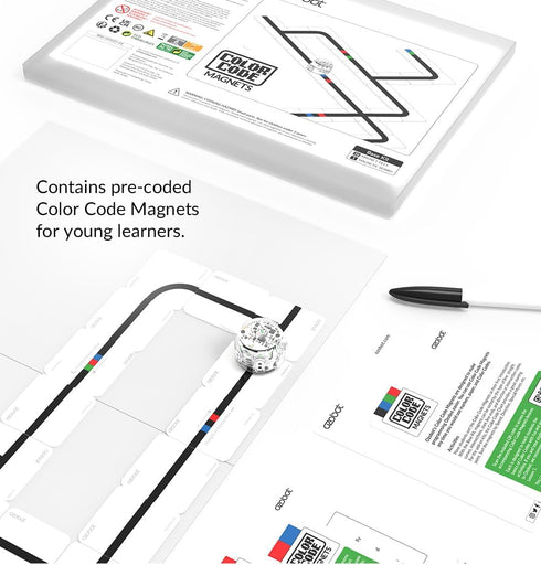 Color Code Magnets Base Kit: Interactive Coding Learning Tool for Kids Ages 5+, 36 Tiles for Classroom Education