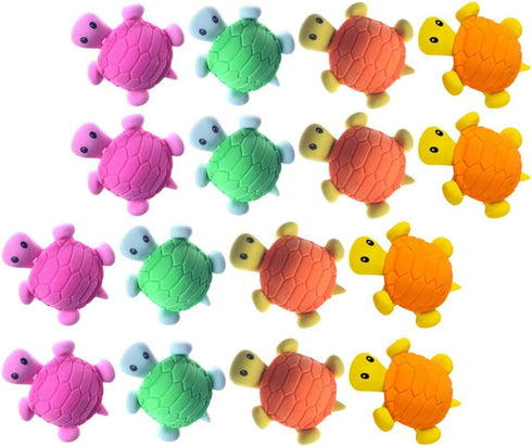 NUOBESTY Turtle Shape Erasers 3D Mini Puzzle Cartoon Painting Erasers for Party Favors Classroom Prizes