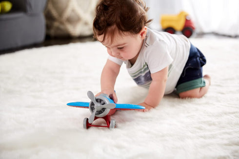 Green Toys Airplane Blue and Mixer Construction Truck Set