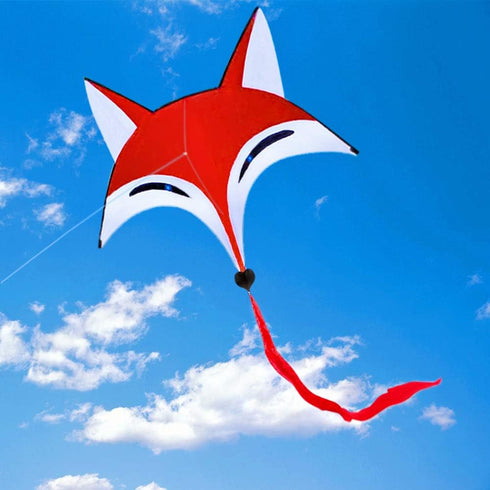 HENGDA KITE Red Fox Kite for Kids, Outdoor Fun Sports Single Line Kite with Flying Tools