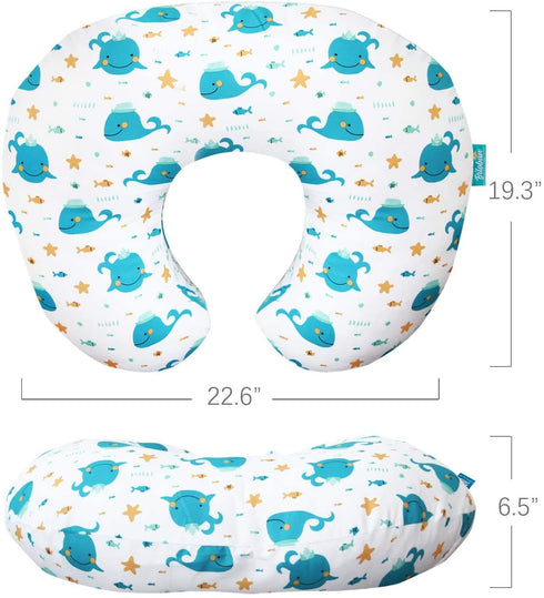 2 Pack Cozy Biloban Nursing Pillow Cover for Breastfeeding Pillow, Ultra Soft and Nursing Slipcovers, Snug Fits Boppy