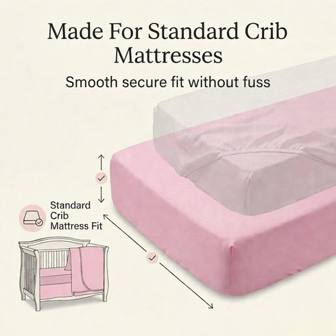 4 Set Set Set EVERYDAY KIDS Pc Crib Bedding for Girls Nursery Includes Baby Bed Quilt, Fitted Sheet, Dust Ruffle