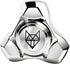 FREELOVE Metal Fidget Spinner for Adults, Stainless Steel Heavy Spinning Toys, Small Mini Fox Hand Gyro, Silver