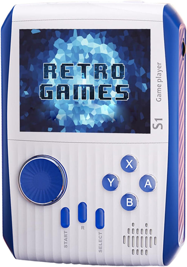 Mini Handheld Retro Game Console for Kids with 666 Classic Games, 3 Inch Screen, 1020mAh Battery, White