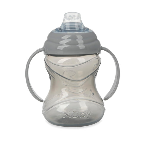 Nuby Clik-It Soft Spout No-Spill Training Sippy Cup with Handles - 10 Oz, 3-Pack, Neutral, 4+ Months