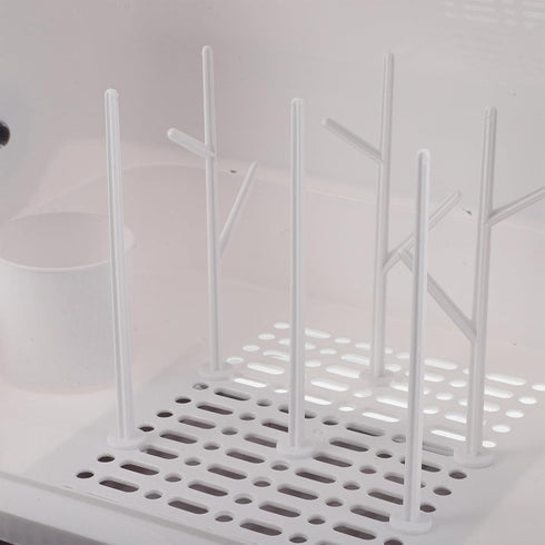 Countertop ibasenice Baby Bottle Storage Organizer: Covered Drying Rack - Large Capacity Bottle Holder - Nursery