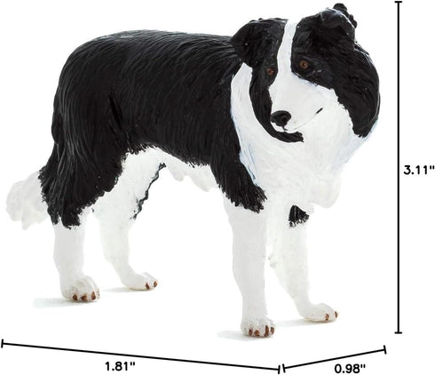 MOJO Border Collie Hand Painted Realistic Toy Figurine