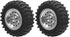 55mm/2.2in 1/10 Scale Rubber Tires & Wheel Rims AntiSkid for D12 Model Parts (Silver S)