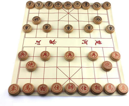 GoodPlay Beechwood Chinese Chess Set - Xiangqi Travel Game with Wooden Box