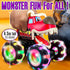 stargo 3 Pack Monster Truck Toy - Motion Activated Light-Up Cars for Toddlers Bull, Shark, Glow in the dark Skull Pull