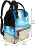 DWVTSLH Summer Backpack Mummy Backpack Bright Sunshine Beach Diaper Bag Multifunction Nappy Bags Waterproof Large
